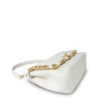 23C White Lambskin Quilted Paris Monaco Single Flap Bag Aged Gold Hardware - Image 9