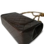 Dark Brown Lambskin Quilted Classic Flap Small Gold Hardware - Image 6