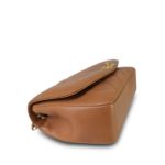 Caramel Lambskin Quilted Medium Diana Double Flap Aged Gold Hardware - Image 4