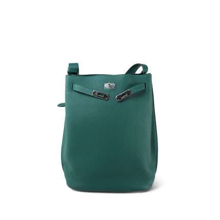 So Kelly 26 Malachite Togo Palladium Plated [Q] Stamp
