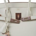 Birkin 30 Craie Epsom Rose Gold Plated Y Stamp - Image 7
