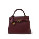 Kelly Sellier 25 Rouge H Veau Sombrero Gold Plated A Stamp - Image 9