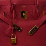 Birkin 30 Rouge Vif Veau Togo Gold Plated Y Stamp - Image 15