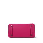 Birkin 25 Rose Tyrien Epsom Palladium Plated [Q] Stamp - Image 10