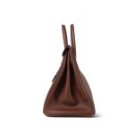 Birkin 30 Brown Ardennes Marron Plated [B] Stamp - Image 11