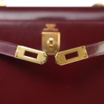 Mini Kelly 20 Rouge H Box Calfskin Gold Plated R Circle Stamp - Image 15