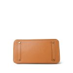 Birkin 35 Fjord Natural Sable Gold Plated B Square Stamp - Image 4