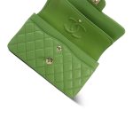 23C Green Caviar Quilted Classic Flap Small LGHW - Image 11