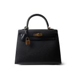Kelly Sellier 25 Black Epsom Gold Plated Y Stamp - Image 7