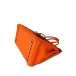 Birkin 25 Orange Minium Togo Palladium Plated B Stamp - Image 10