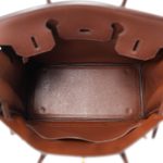 Birkin 30 Maron Fonce Epsom Gold Plated A Square Stamp - Image 12