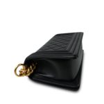 Black Boy Bag Lambskin Quilted Small Aged Gold Hardware - Image 11