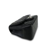 Black Caviar Quilted Square Flap Mini Silver Hardware - Image 3