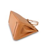 Birkin 35 Fjord Natural Sable Gold Plated B Square Stamp - Image 11