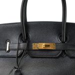 Birkin 35 Noir Gulliver Gold Plated [B] Stamp - Image 2