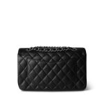 Black Caviar Quilted Small Classic Flap SHW - Image 3