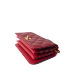 23B Red Caviar Quilted Mini Flap with Handle Flap Aged Gold Hardware - Image 9