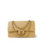 Beige Lambskin Quilted Classic Flap Medium GHW - Image 13
