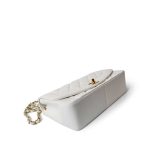 Vintage White Lambskin Quilted Diana Flap Medium GHW - Image 5