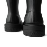 Black Caoutchouk CC High Boots - Image 3