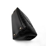 Black Chevron Calfskin Coco Handle Flap Medium (Old Small) Aged Gold Hardware - Image 11