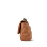 23C Caramel Lambskin Quilted 19 Flap Small Mixed Hardware - Image 5
