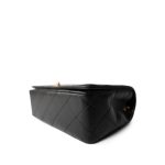 Black Lambskin Quilted CC Full Flap Bag Gold Hardware - Image 5