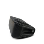 Black Caviar Quilted Square Flap Mini Silver Hardware - Image 9