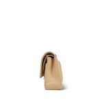 Beige Clair Caviar Quilted Medium Classic Flap Silver Hardware - Image 2
