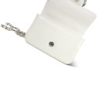 White Patent Camellia Single Flap Bag Silver Hardware - Image 17