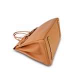 Birkin 35 Fjord Natural Sable Gold Plated B Square Stamp - Image 14