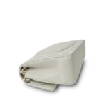 24S Light Grey Caviar Quilted Classic Flap Medium LGHW - Image 9
