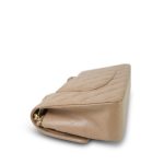 22A Dark Beige Quilted Caviar Classic Flap Medium LGHW - Image 11