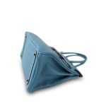 Birkin 30 Blue Jean Swift Palladium Plated J Square Stamp - Image 18