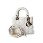White Lambskin Cannage Lady Dior Small - Image 11