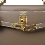 Kelly 25 Sellier Etoupe Veau Epsom Gold Plated Z Stamp - Image 15