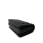 Black Lambskin Quilted Small Trendy CC Light Gold Hardware - Image 8
