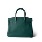 Birkin 30 Malachite Togo Palladium Plated C Stamp - Image 8