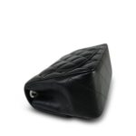 Black Caviar Quilted Square Flap Mini Silver Hardware - Image 8