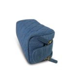 24C Blue Denim Quilted Cosmetic Pouch On Chain LGHW - Image 8