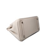 Birkin 30 Craie Togo Palladium Plated C Stamp - Image 9