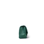 22A Iridescent Green Lambskin Quilted Mini Rectangular Single Flap Light Gold Hardware - Image 6