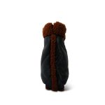 23B Navy Aged Lambskin Brown Sherling Quilted 22 Bag Small Aged Gold Hardware - Image 6