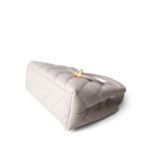 24P Shiny Aged Calfskin Quilted Nano Kelly Shopper White Antique Gold Hardware - Image 8