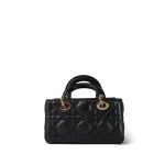 Lady D-Joy Black Lambskin Cannage Micro - Image 4