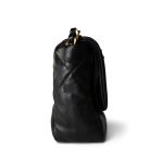 20S Black Goatskin Quilted 19 Flap Small MHW - Image 2