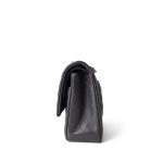 21B Dark Grey Caviar Quilted Classic Flap Medium Light Gold Hardware - Image 2