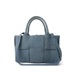 Bottega Veneta Blue Denim Intrecciato Mini Arco Tote - Image 14