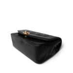 Black Lambskin Quilted Diana Flap Small Gold Hardware - Image 8