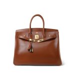 Birkin 35 Noisette Gold Plated [G] Stamp - Image 3